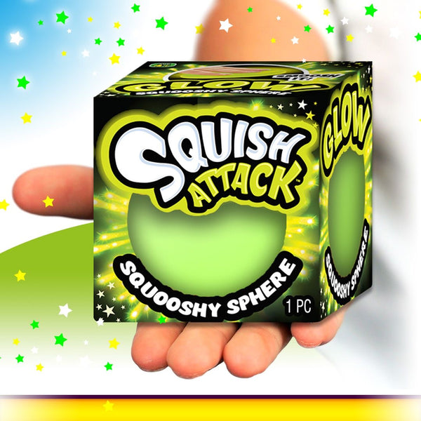 Squish Attack Glow In The Dark Squeeze Ball